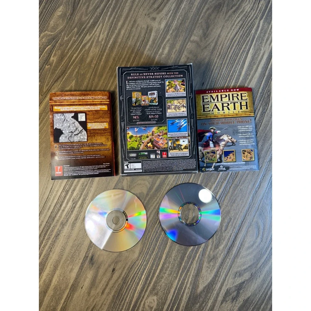 Empire Earth II Platinum Edition PC 2006 Sealed Big Box Bundle Guides Discs Lot
